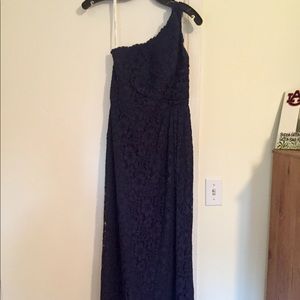 David’s bridal one shoulder lace bridesmaid dress